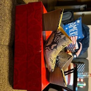 Snakeskin Pattern Mules